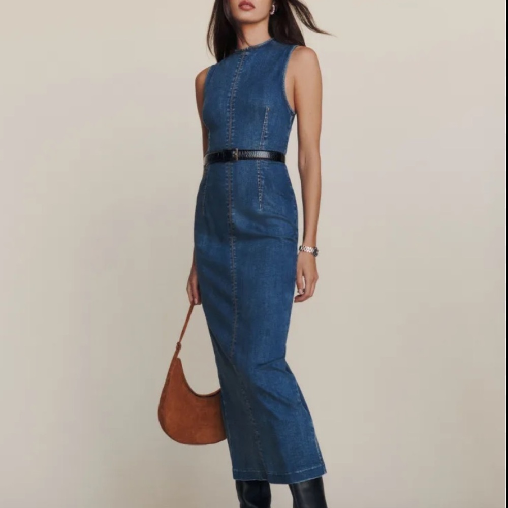 NWOT Reformation Kendi Denim Midi Dress